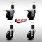 Service Caster 3.5'' SS Soft Rubber Swivel 1-5/8'' Expanding Stem Caster Set 2 Total Lock Brakes, 4PK SCC-SSEXTTL20S3514-SRS-2-S-2-158 - alternate 5